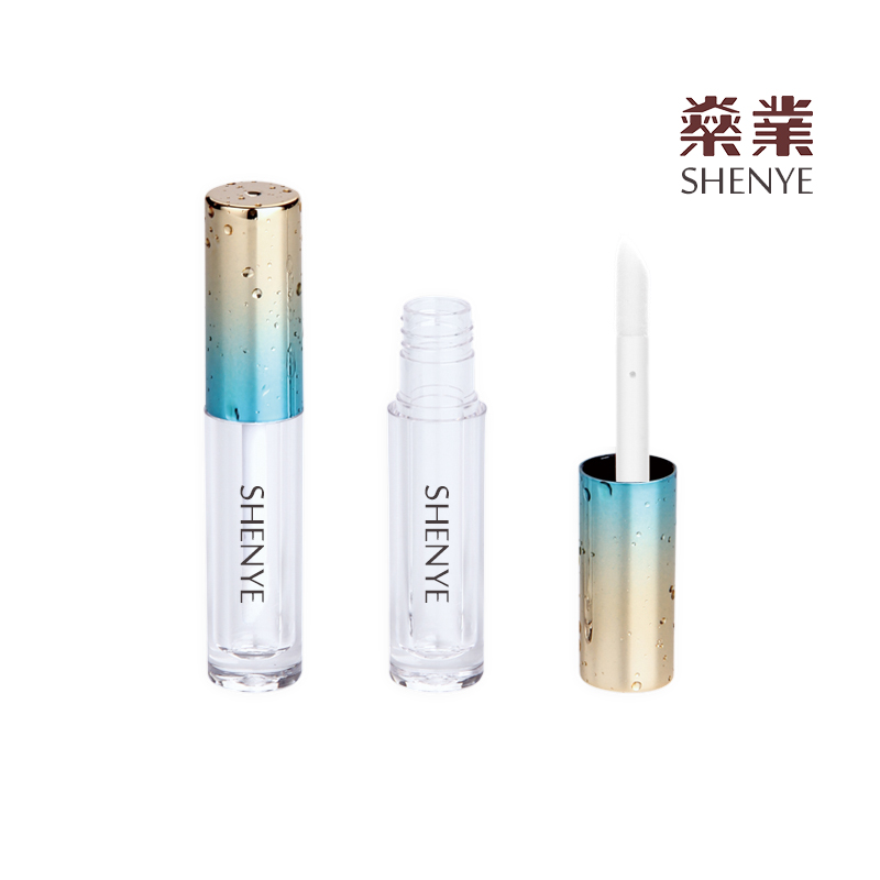 2.4ml 圆形唇彩管 喷镀渐变盖唇釉空管 金色唇彩管